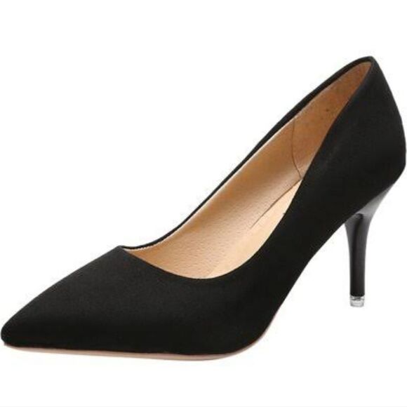 H&M WOMEN"S POINTED TOE LOW KITTEN HEEL DRESS PUMP - Picture 9 of 14